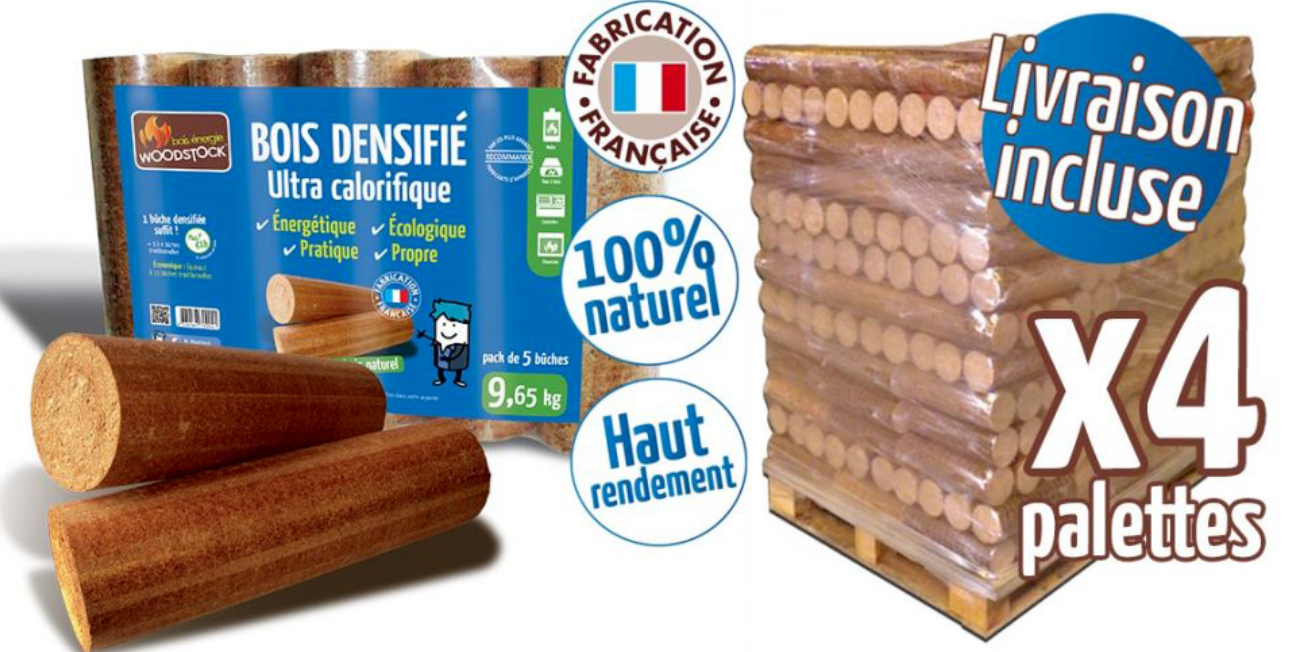 WOODSTOCK Kaminholz, 1 Palette, 104 Säcke à 5 Holzscheite