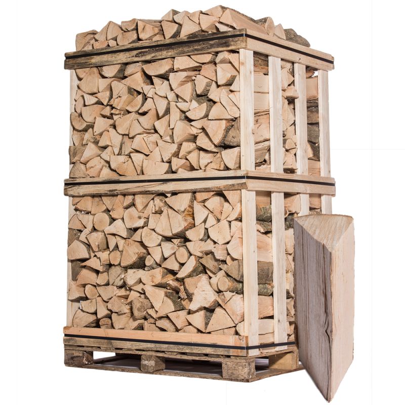 Brennholz 33 cm (-2 m³ Palette - gemischte Holzarten) - 3 Kubikmeter
