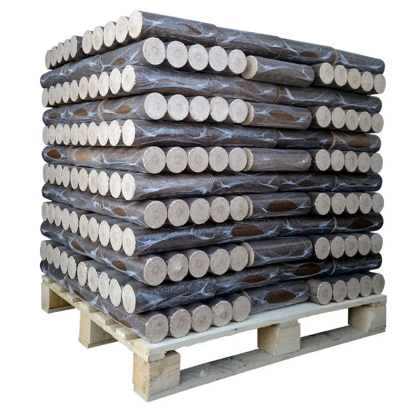 Verdichtete Holzstämme – 100 % Hartholz – 960 kg Palette
